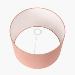 Edward 45cm Apricot Linen Cylinder Lampshade - thumbnail 4