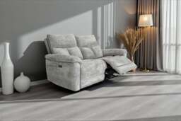 Klint Grez Lay-Z-Boy Style Fabric Power Recliner 3 Seater Sofa - thumbnail 3