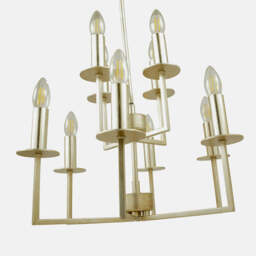 Giry Antique Silver Leaf Metal Multii Arm Chandelier Pendant - thumbnail 3