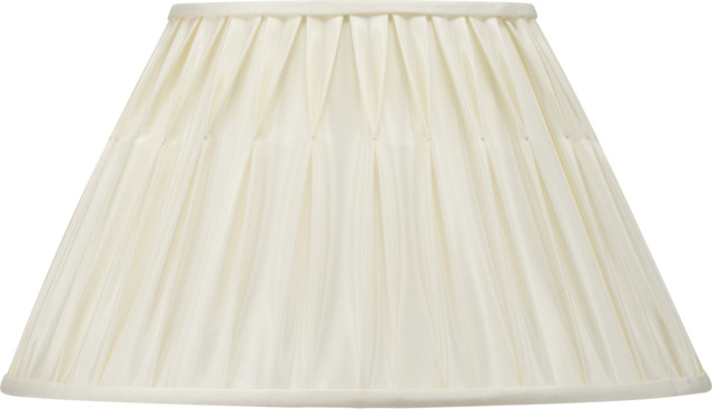 Garbo 45cm Cream Silk Mix Pinch Pleat Tapered Lampshade