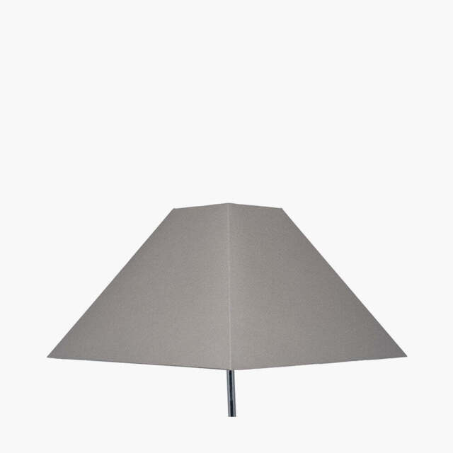 Pyramid 40cm Steel Grey Cotton Tapered Square Lampshade