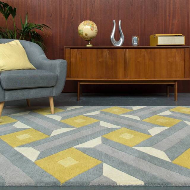Reef Runner 066x200cm RF01 Motif Ochre Grey Rug