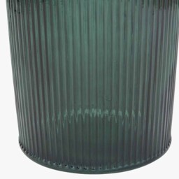 Sea Green Recycled Glass Ribbed Vase Tall - thumbnail 4
