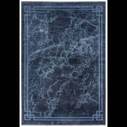 Zehraya 160x230cm ZE02 Ink Blue Border Rug - thumbnail 2