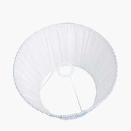 Thiago 45cm Ocean Blue Stripe Mushroom Pleat Tapered Lampshade - thumbnail 4