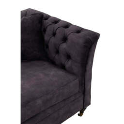 Sabrina Two Seat Grey Velvet Sofa - thumbnail 2