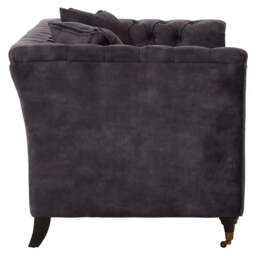 Sabrina Two Seat Grey Velvet Sofa - thumbnail 5