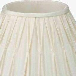 Garbo 50cm Cream Silk Mix Pinch Pleat Tapered Lampshade - thumbnail 4
