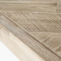 Marca Sand Wash Acacia Wood and Black Metal Dining Table - thumbnail 3