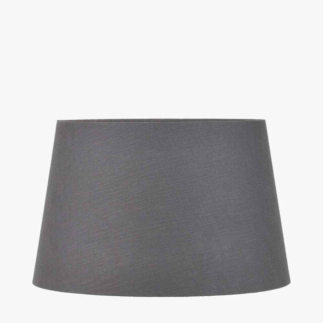 Lys 50cm Steel Grey Self Lined Linen Tapered Lampshade - image 1