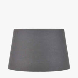 Lys 50cm Steel Grey Self Lined Linen Tapered Lampshade - thumbnail 1