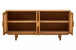 Lyon 4 Door Natural Rattan And Oak Sideboard - thumbnail 5