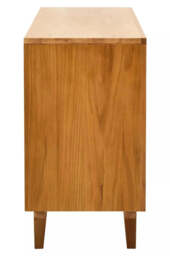 Lyon 4 Door Natural Rattan And Oak Sideboard - thumbnail 6