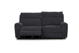 Atlanta Black Lay-Z-Boy Style Fabric Power Recliner 2 Seater Sofa - thumbnail 6