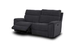 Atlanta Black Lay-Z-Boy Style Fabric Power Recliner 2 Seater Sofa - thumbnail 3