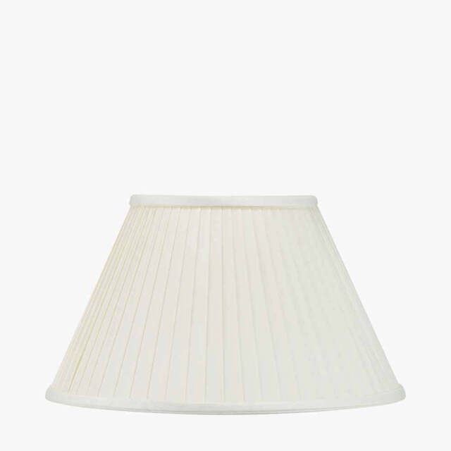 Bacall 30cm Almond Silk Knife Pleat Empire Lampshade - image 1