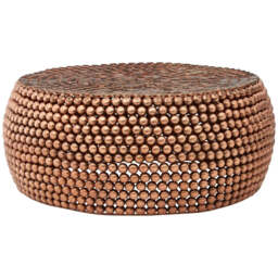 Templar Beaded Iron Copper Coffee Table - thumbnail 1