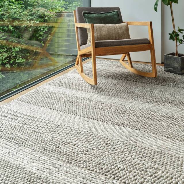Katherine Carnaby Coast Rug 120x170cm Grey Marl Stripe Rug - image 1