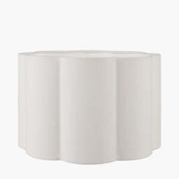 Bloom 40cm White Handloom Scalloped Cylinder Lampshade - thumbnail 1