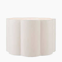 Bloom 40cm White Handloom Scalloped Cylinder Lampshade - thumbnail 2