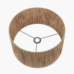 Tilia 45cm Natural Raffia Cylinder Lampshade - thumbnail 4