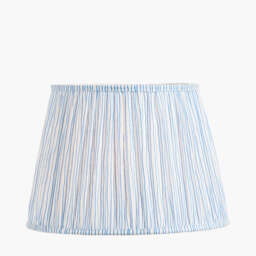 Thiago 40cm Ocean Blue Stripe Mushroom Pleat Tapered Lampshade - thumbnail 3