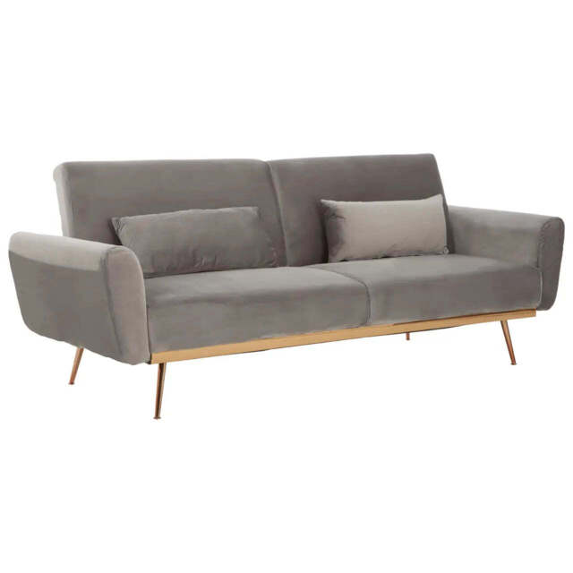 Hatton Grey Velvet Sofa Bed - image 1