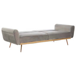 Hatton Grey Velvet Sofa Bed - thumbnail 4