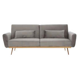 Hatton Grey Velvet Sofa Bed - thumbnail 3