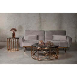Hatton Grey Velvet Sofa Bed - thumbnail 2