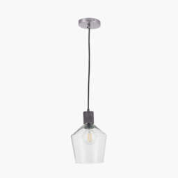 Bexley Clear Glass with Antique Bronze Fitting Elec Pendant - thumbnail 1
