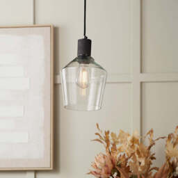 Bexley Clear Glass with Antique Bronze Fitting Elec Pendant - thumbnail 2