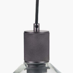 Bexley Clear Glass with Antique Bronze Fitting Elec Pendant - thumbnail 4