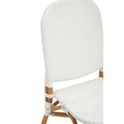 Manado Natural and White Rattan Dining Chair - thumbnail 2