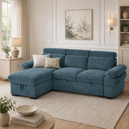 Hudson Sofabed Blue Universal Corner Sofa - thumbnail 1