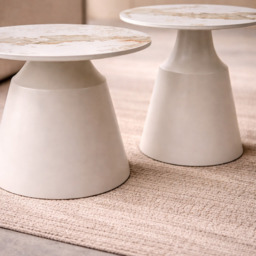 Luna Coffee & End Tables Matt Grey & Pandora Set Of 2 - thumbnail 4