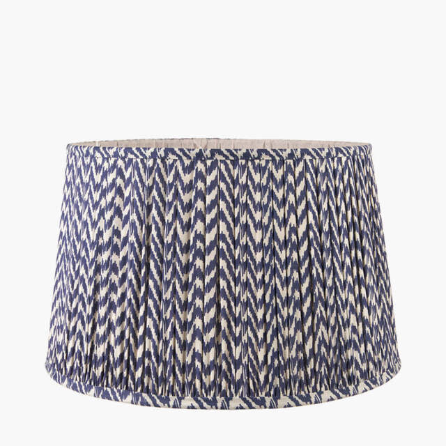 Vienna 40cm Blue Chevron Mushroom Pleat Lampshade - image 1