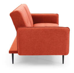 Themis Orange Soft Textured Weave Erik Sofa Bed - thumbnail 4