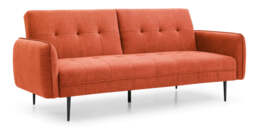 Themis Orange Soft Textured Weave Erik Sofa Bed - thumbnail 1