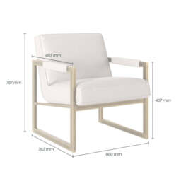 Elysse Club Chair Cream - thumbnail 3
