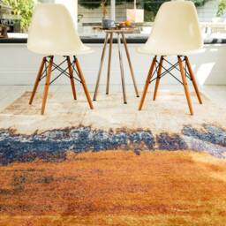 Nova 120x170cm Distress Orange Rug NV04 Rug - thumbnail 1