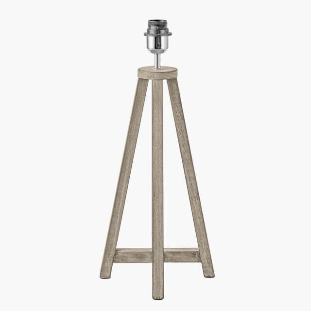 Whitby Grey Wash Wood Tapered 4 Post Table Lamp Base - image 1