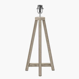 Whitby Grey Wash Wood Tapered 4 Post Table Lamp Base - thumbnail 1