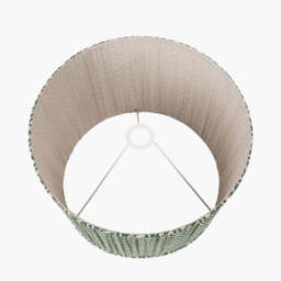 Vienna 40cm Forest Green Chevron Mushroom Pleat Lampshade - thumbnail 3