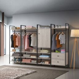 Zahar Open Wardrobe with 4 Shelves - thumbnail 4