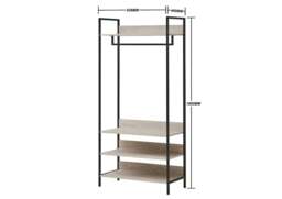 Zahar Open Wardrobe with 4 Shelves - thumbnail 6