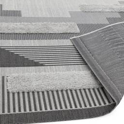 Monty 160x230cm MN05 Black/Grey Geometric Rug - thumbnail 5