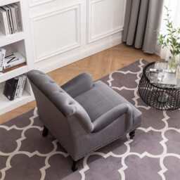 Darwin Dark Grey Velvet Accent Chair - thumbnail 8