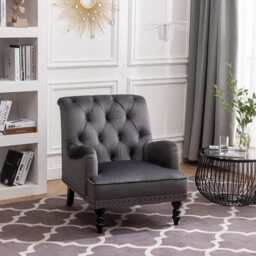 Darwin Dark Grey Velvet Accent Chair - thumbnail 7