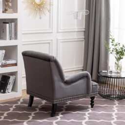 Darwin Dark Grey Velvet Accent Chair - thumbnail 9